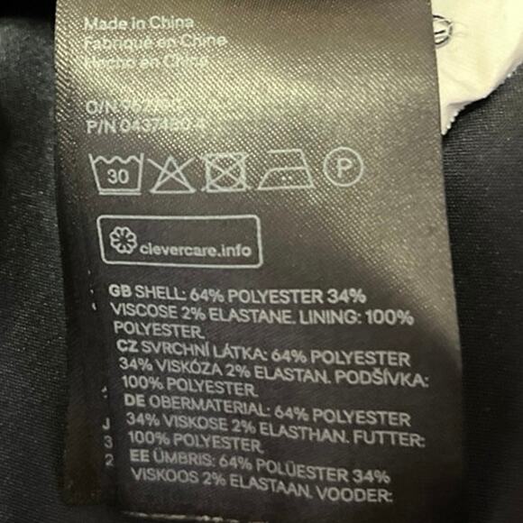 H&M Brown Black Striped Double Breasted Notch Collar Blazer Coat Jacket Size 6 - Picture 5 of 5